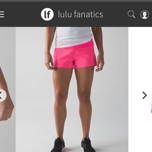 Rare bright pink lululemon shorts